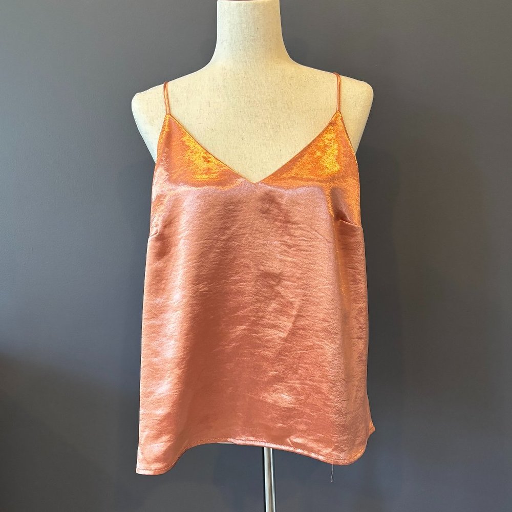 Copper Metallic Strappy Tank